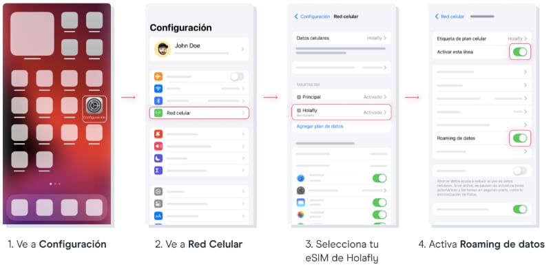 imagen pasos activación eSIM