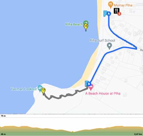 itinerario hasta Tasman Lookout