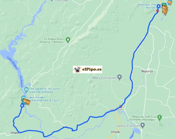 itinerario hasta Orakei Korako 