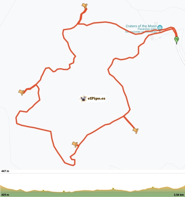 recorrido por Craters of the Moon
