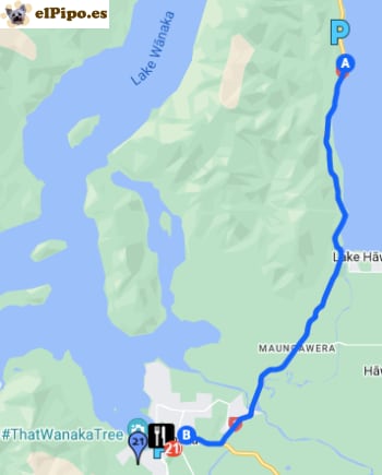 itinerario hasta Wanaka 