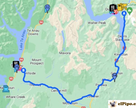 itinerario hasta Te Anau por la ruta panorámica