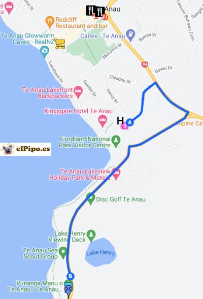 itinerario hasta el santuario de aves