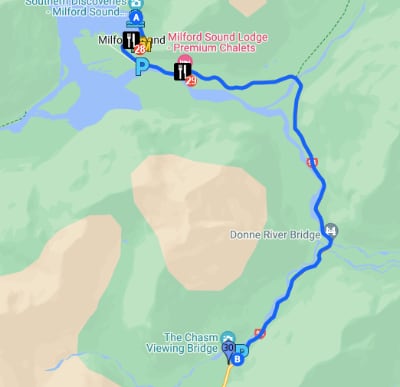 itinerario hasta The Chasm