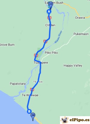 itinerario hasta McCracken's Rest
