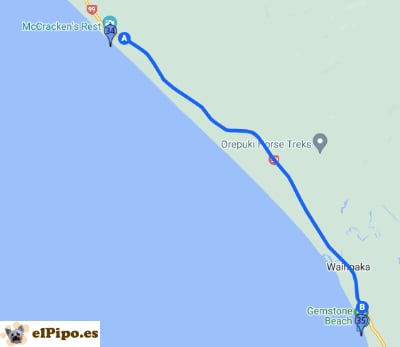 itinerario hasta Gemstone Beach