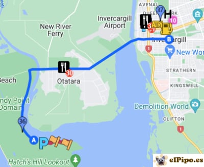 itinerario hasta Invercargill