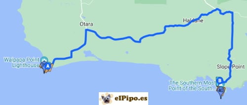 itinerario hasta Slope Point