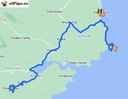 recorrido por Purakaunui Falls