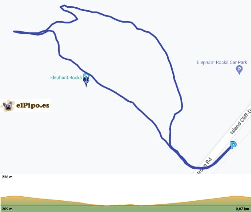 recorrido por Elephants Rocks