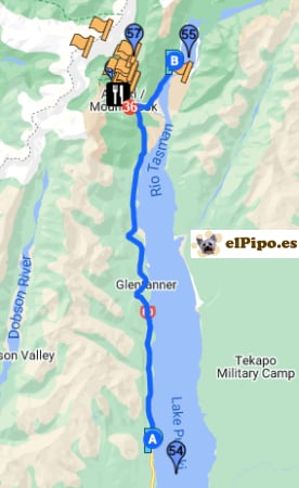 itinerario hasta Tasman Lake