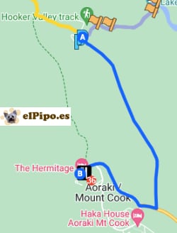 itinerario hasta Alpine Hotel