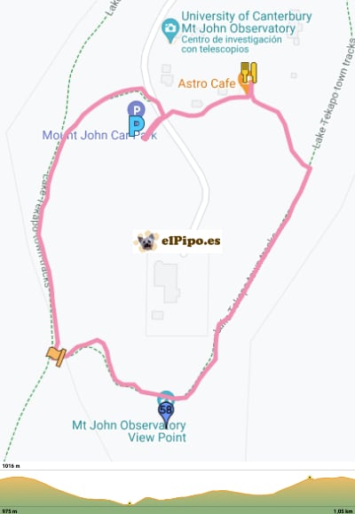 recorrido por Mt John Observatory