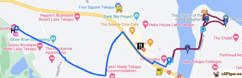 recorrido por Lake Tekapo