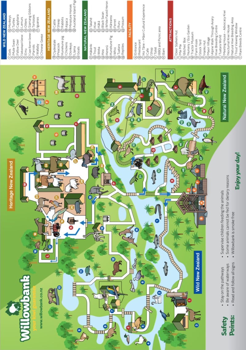 plano de Willowbank Wildlife Reserve