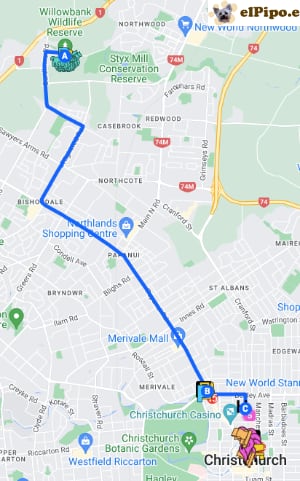 itinerario hasta Christchurch