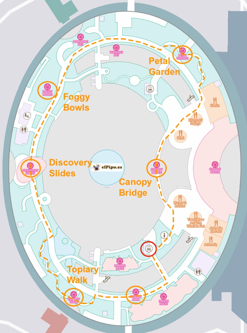 plano del quinto piso de Jewel