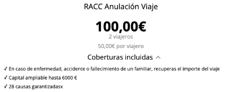 costes seguro de anulación