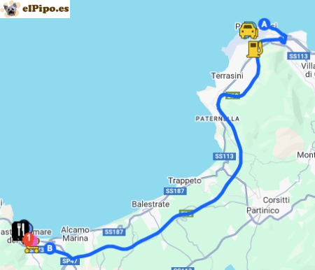 itinerario hasta castellammare del golfo