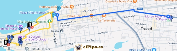 itineratio hasta trapani centro histórico