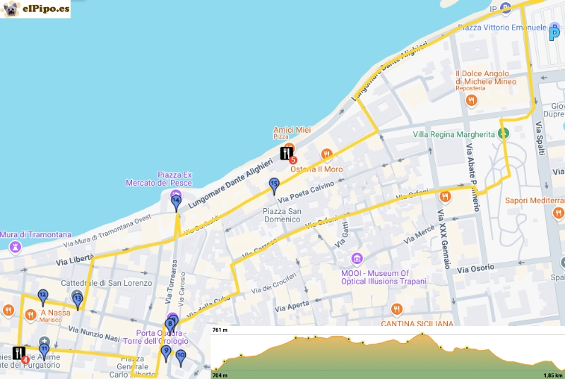 recorrido por trapani centro histórico