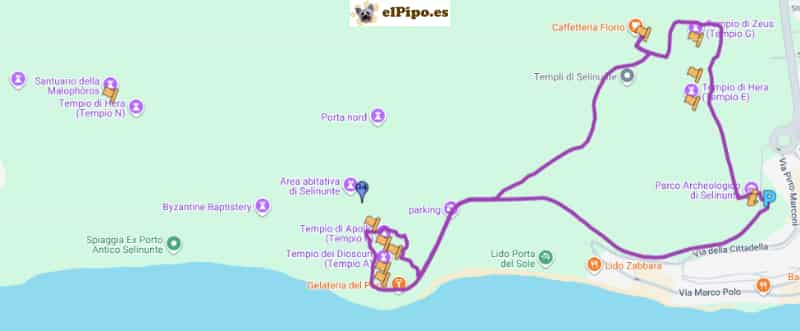 recorrido por Parque Arqueológico de Selinunte