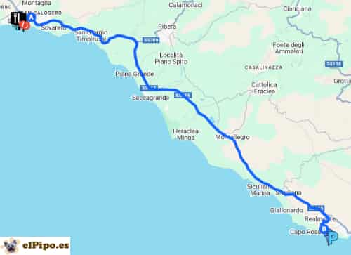 itinerario hasta scale dei turchi