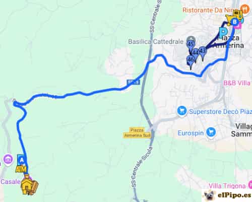 itinerario hasta Piazza Armenteria