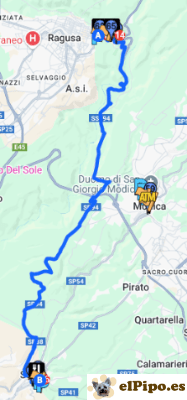 itinerario hasta Scicli