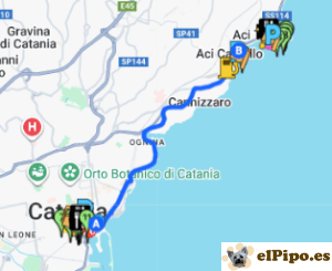 itinerario hasta Aci Castello