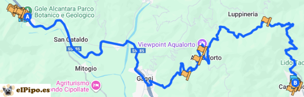 itinerario hasta Castelmola