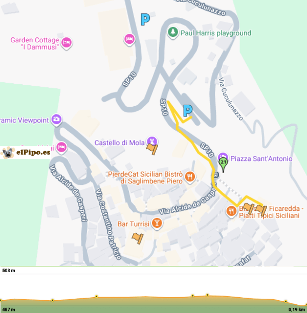 recorrido por Castelmola