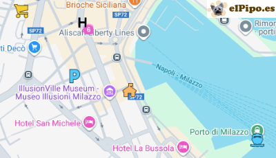 itinerario entre alojamiento y puerto