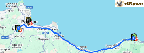 itinerario hasta Monreale