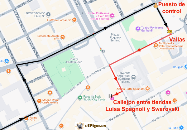 acceso al alojamiento en Palermo